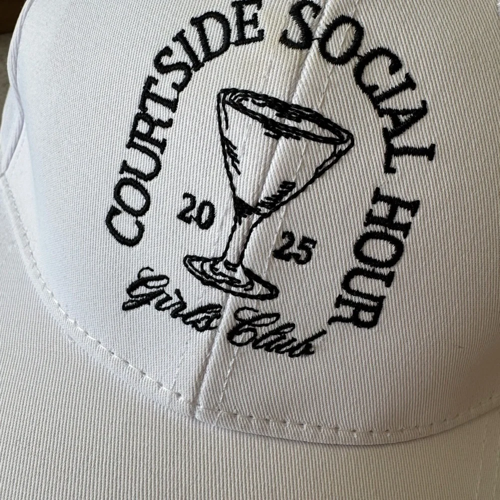 Courtside Social Hour Girls Club White Hat